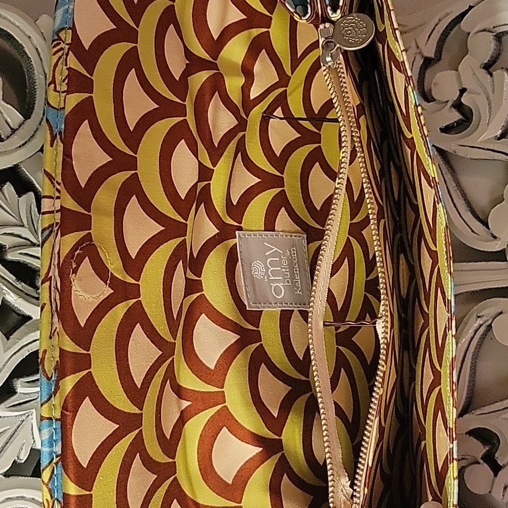Amy Butler for Kalencom Brenda Turquoise Floral Clutch - Picture 5 of 9